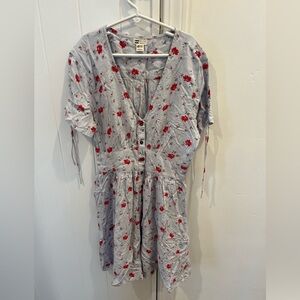 Blue Floral Billabong Dress XS